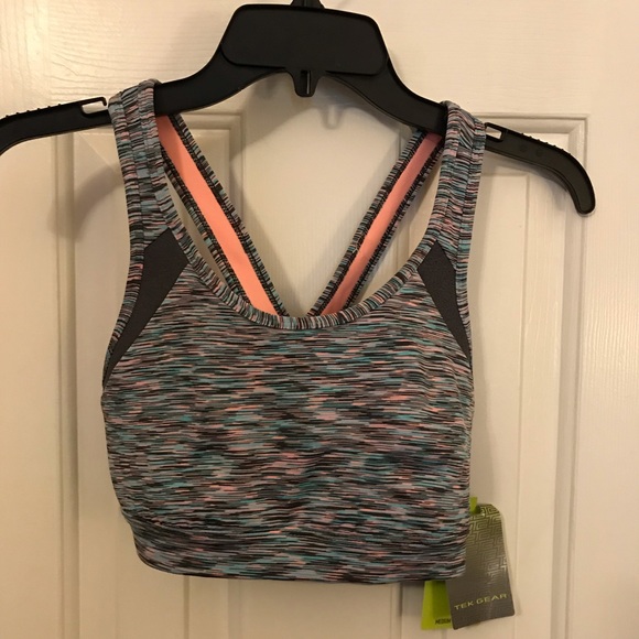 Tek Gear Cross-Back Med Impact Sports Bra Sml NWT - Picture 1 of 5